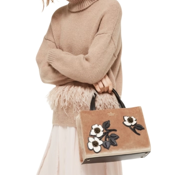 kate spade Handbags - Kate Spade Cameron Street Velvet Embellished Sam Handbag in EUC